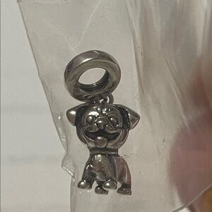 Pandora 925 Sterling Silver Pugs Dog Charm Pendant
